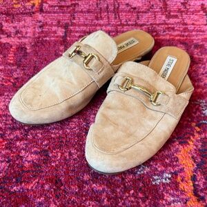 Steve Madden Tan Loafers with Gold Accent